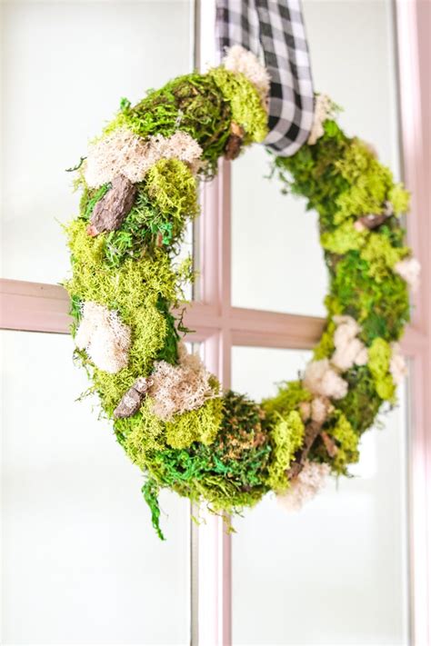 Diy Moss Wreath For Spring Moss Wreath Diy Moss Wreath Room Diy