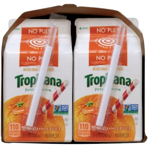 Tropicana® No Pulp Orange Juice 6 Ct 8 Fl Oz Fred Meyer
