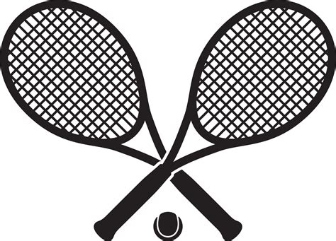 Playing Tennis Clipart Black And White Tree