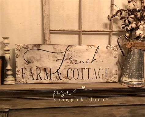 Farmhouse Sign French Farm And Cottage Sign Rustic Etsy Cottage