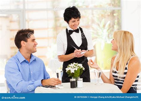 Waitress Taking Order Stock Photo Image Of Apron Beautiful 28702684