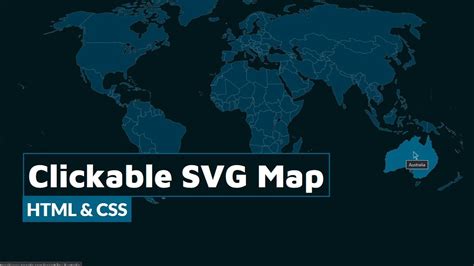 Make A Clickable Svg Map Using Html And Css Youtube