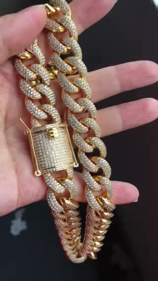 Mens White Gold Ice Out Cuban Link Chain Set 24k Necklace Buy White