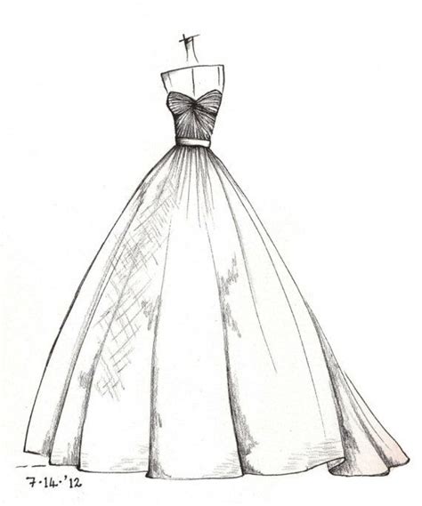 Prom Dresses Drawing At Getdrawings Free Download