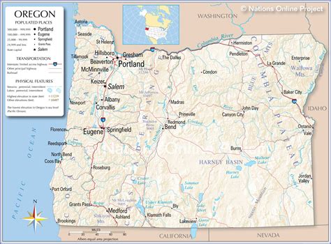 Printable Map Of Oregon Printable Map Of The United States