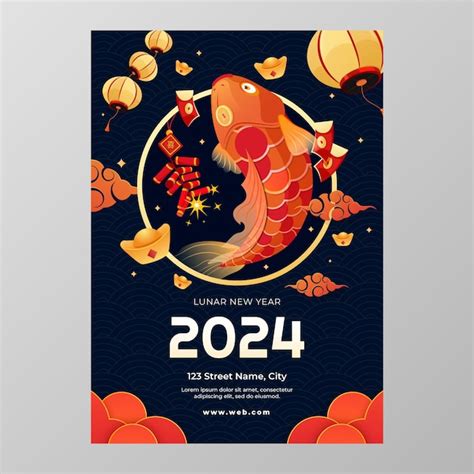 Premium Vector Lunar New Year 2024 Poster