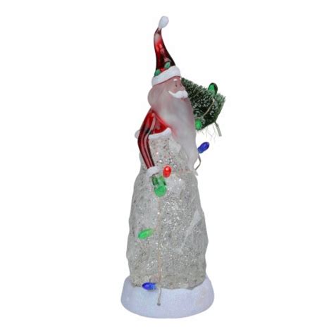 Northlight Swirling Led Lighted Santa With Tree And Lights Christmas