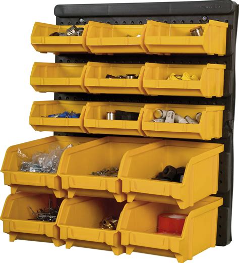 Plastic Bin Kit Wall Garage Storage Parts Bins Linbin Container Box Tool