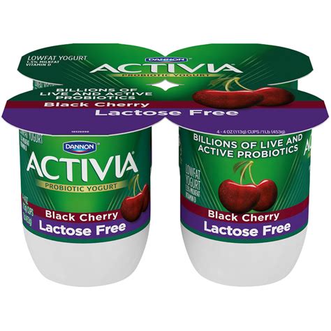 Drinks, fiber, greek, light, regular Activia® Black Cherry Probiotic Lactose Free Yogurt ...