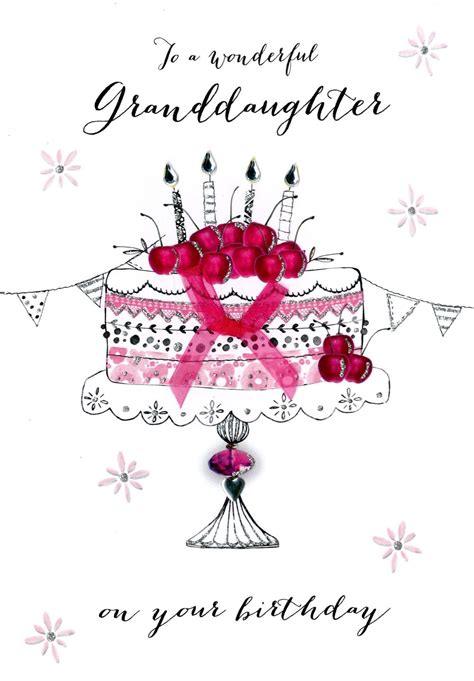 Granddaughter Birthday Card Granddaughter Sending Loving Wishes For A Lovely Granddaughter