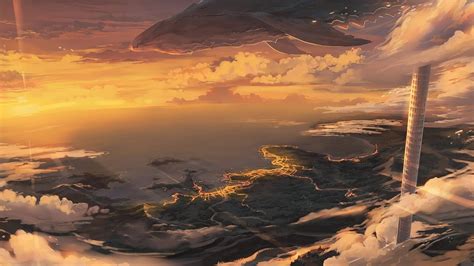 Anime Scenery Sunset K Anime Landscape Wallpaper K X Riset