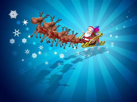 Il Babbo Natale Su Una Slitta Illustrazione Di Stock Illustrazione Di Presenti Regali 3561753