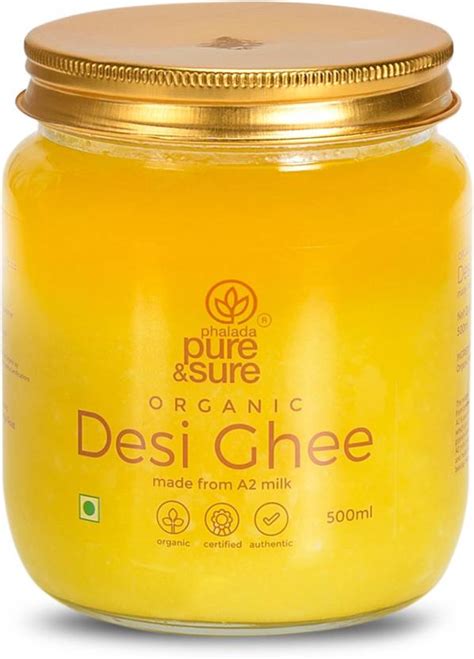 Pure And Sure Organic Desi Ghee 500ml 500 G Glass Bottle Price In India Buy Pure And Sure Organic