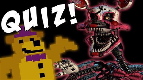 Fnaf Fnaf Quiz Game How Many Questions Can You Get Right Youtube