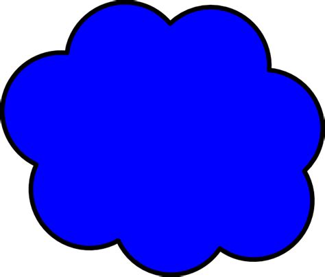 Dark Blue Cloud Clip Art At Vector Clip Art Online Royalty