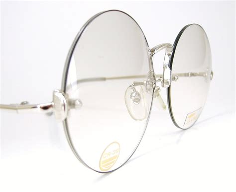 Vintage Rimless Round Eyeglasses Frame By Vintageopticalframes