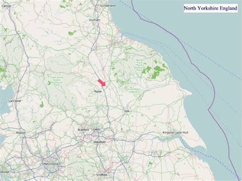 A Map Of North Yorkshire England North Yorkshire Uk Map