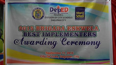 Deped Dagupan Brigada Eskwela Best Implementers Awarding Ceremony