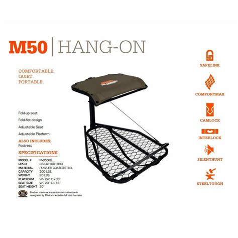 Millennium M50 Hang On Treestand — The Hunt Works