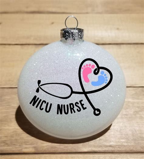 Nicu Nurse Christmas Ornament Nicu Nurse T T For Etsy Christmas