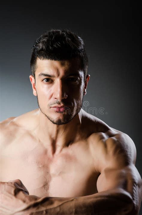 Muscular Man Posing Stock Image Image Of Handsome Ripped 42389729