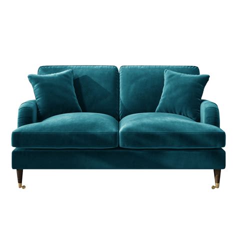 Teal Velvet 2 Seater Sofa Payton Furniture123