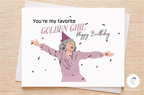 Youre My Favorite Golden Girl Birthday Card Cute Etsy