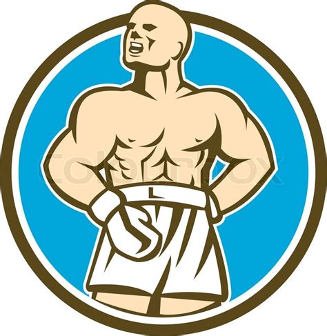 Illustration Of A Boxer Wearing Boxing Stock Vector Colourbox