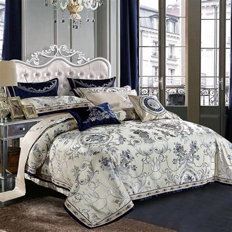 Enjoy free shipping on most stuff, even big stuff. Luxury Royal Jacquard Satin Silk Bedding Set (With images ...