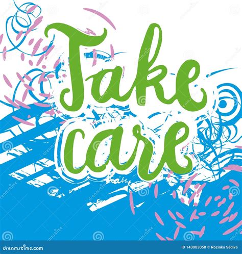 Sign Take Care With Illustration Vector Stock Vector Illustration