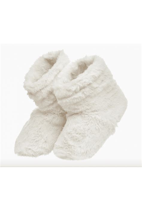 Sale Cream Faux Fur Slipper Boots Microwaveable From Ruby Room Uk