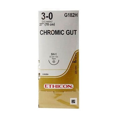 Ethicon Suture Chromic Gut Brown 3 0 27 Sh 1 36pk Clinaide