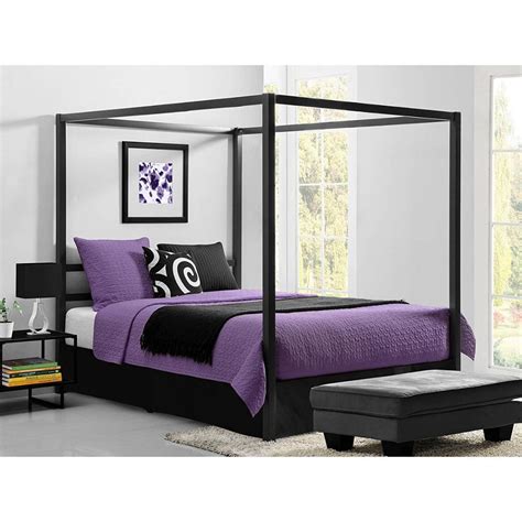 Easy Assemble Sturdy Four Post Metal Canopy Bed Frame Jl Mb01 Buy