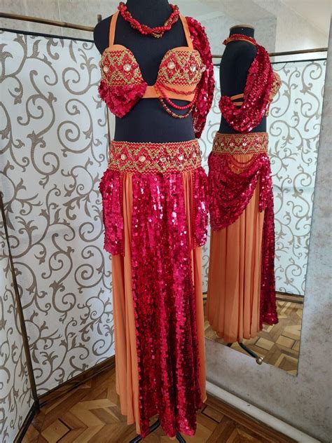 Professional Egyptian Belly Dance Costume Set Orient Gem