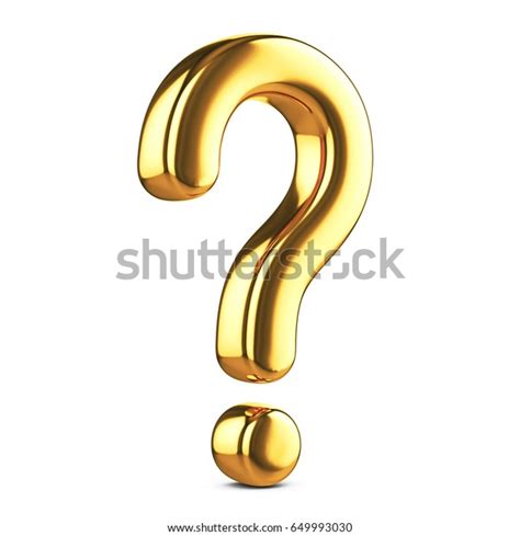 Gold Question Mark 3d Illustration Isolated Stock Illustration