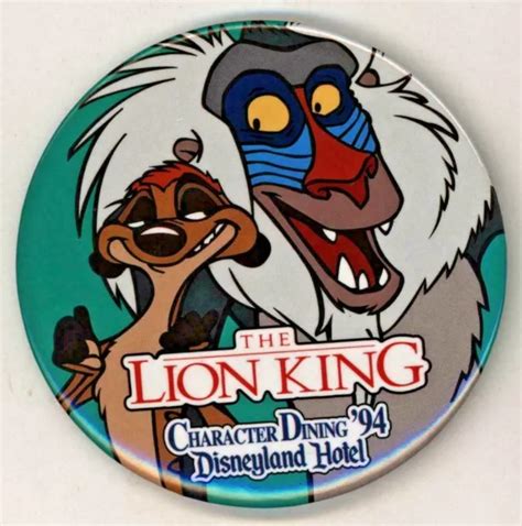 1990s Disneyland The Lion King Dinner 3 Pinback Button 2500 Picclick