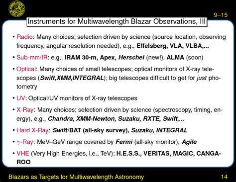 Multi Wavelength Astronomy Chapter 9 Multiwavelength Observing