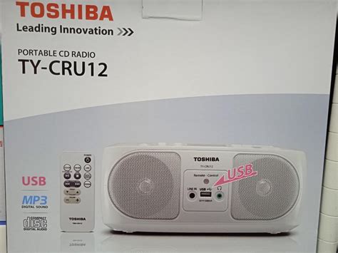 Toshiba Original Stereo Portable Cdusb Player For Ty Cru12 White