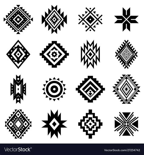 Tribal Design Pattern Navajo Pattern Motif Design Aztec Pattern