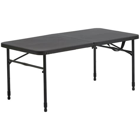 Mainstays 40 Plastic Adjustable Height Fold In Half Folding Table
