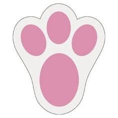 Easter bunny footprints,#free printable easter bunny paw prints template: Easter Bunny paw print pattern. Use the printable outline ...