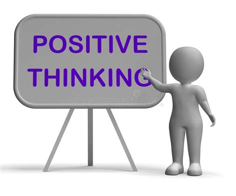 Positive Thinking Whiteboard Means Optimism Stock Illustration