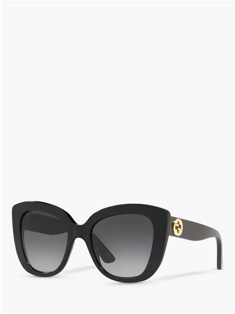 Gucci Gc001150 Womens Cats Eye Sunglasses Blackgrey Gradient At John Lewis And Partners