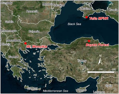 The Location Of The Three Study Sites In The Black Sea Region Download Scientific Diagram