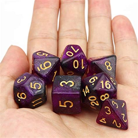Haxtec Nebula Dnd Dice Set 7pcs Polyhedral Dandd Dice For Roleplaying