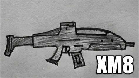 How To Draw Xm8 Gun Of Free Fire Very Easy Shn Best Art Youtube