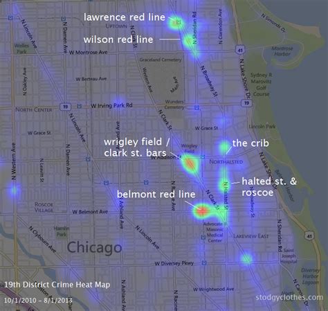 Crime In Chicagos 19th District Heat Map Cc Cwbchicago Nbcchicago