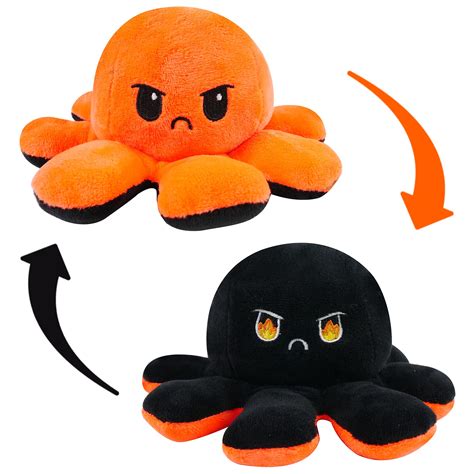 Buy Reversible Octopus Plush Angry To Angrier Mood Octopus Reversible Plushie Teddy Toy Dual