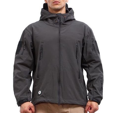 Stalker Soft Shell Waterproof And Windproof Fleece Hooded Jacket Grey