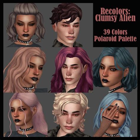 Recolors Clumsy Alien Hairs Sims 4 Sims Hair Sims